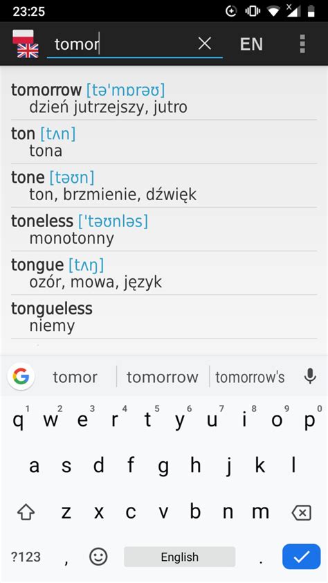 The name of the current <strong>dictionary</strong> is shown in the bottom right corner of the window that appeared. . Polish english dict